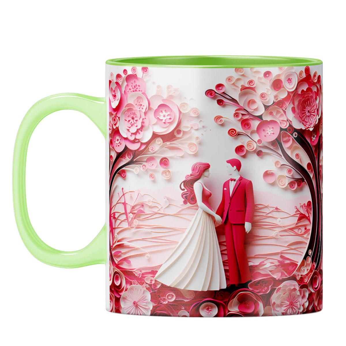 YuBingo Couple in Love Chronicles Coffee Mug Light Green