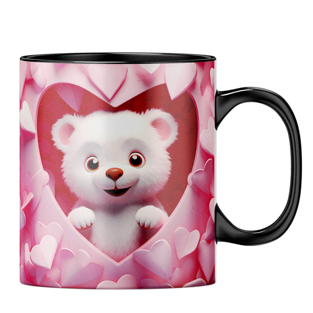 YuBingo Cute Eyes Connection Coffee MugB-Black