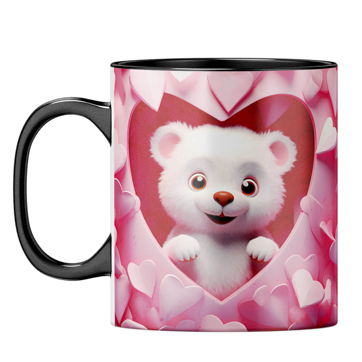 YuBingo Cute Eyes Connection Coffee Mug Black