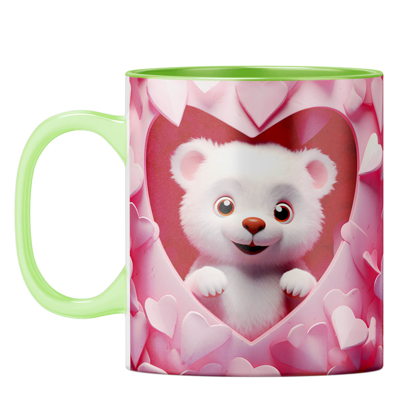 YuBingo Cute Eyes Connection Coffee Mug Light Green