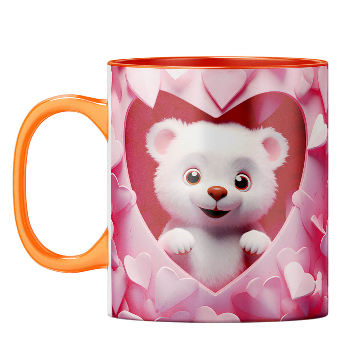 YuBingo Cute Eyes Connection Coffee Mug Orange