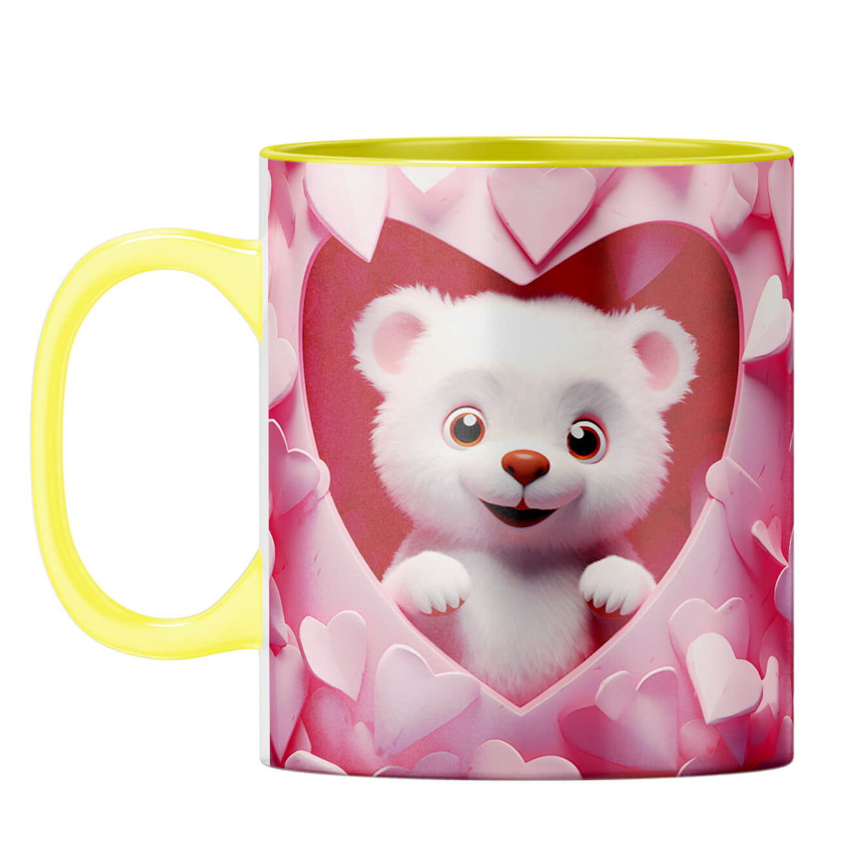 YuBingo Cute Eyes Connection Coffee Mug Yellow