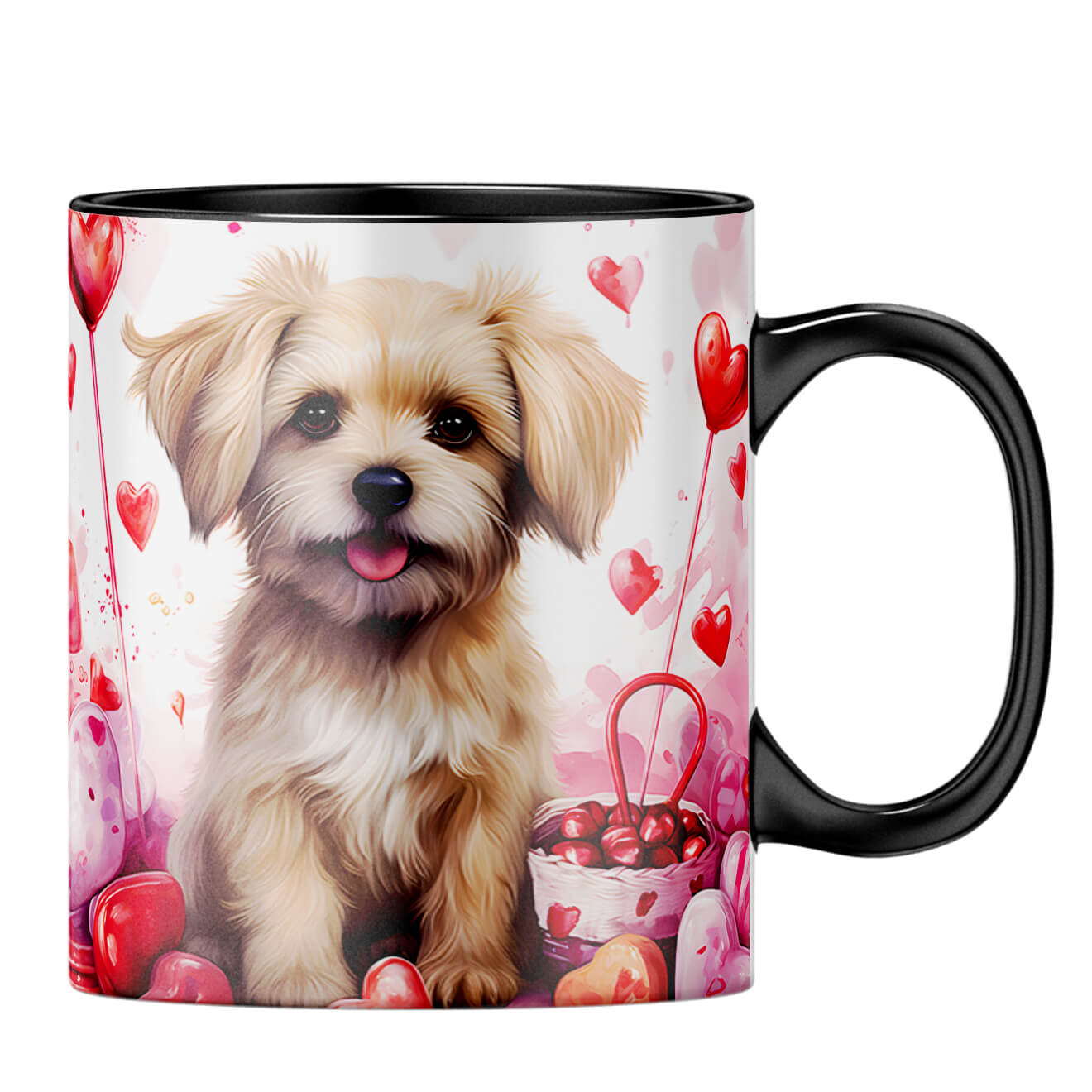 YuBingo Cute Puppy Affection Coffee MugB-Black