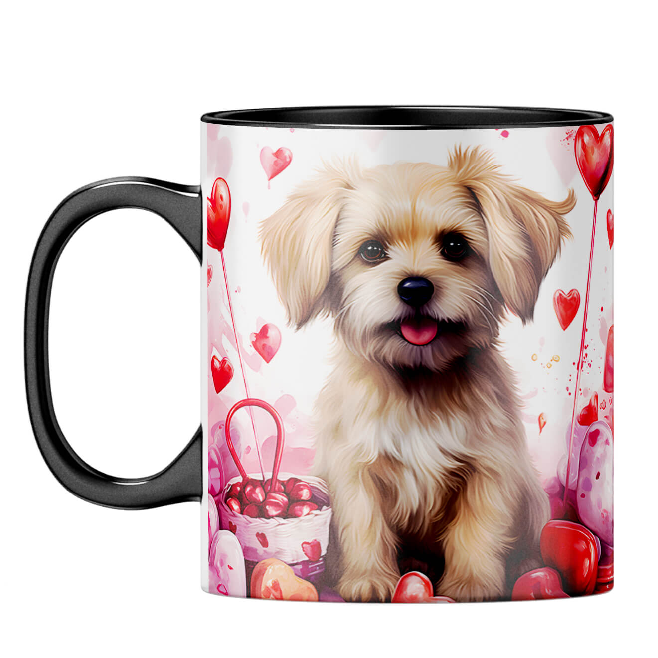 YuBingo Cute Puppy Affection Coffee Mug Black