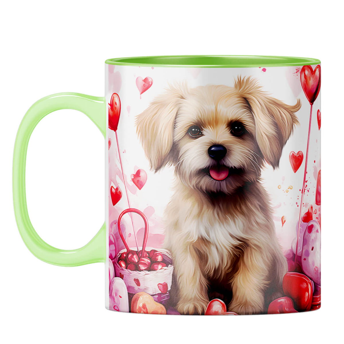 YuBingo Cute Puppy Affection Coffee Mug Light Green