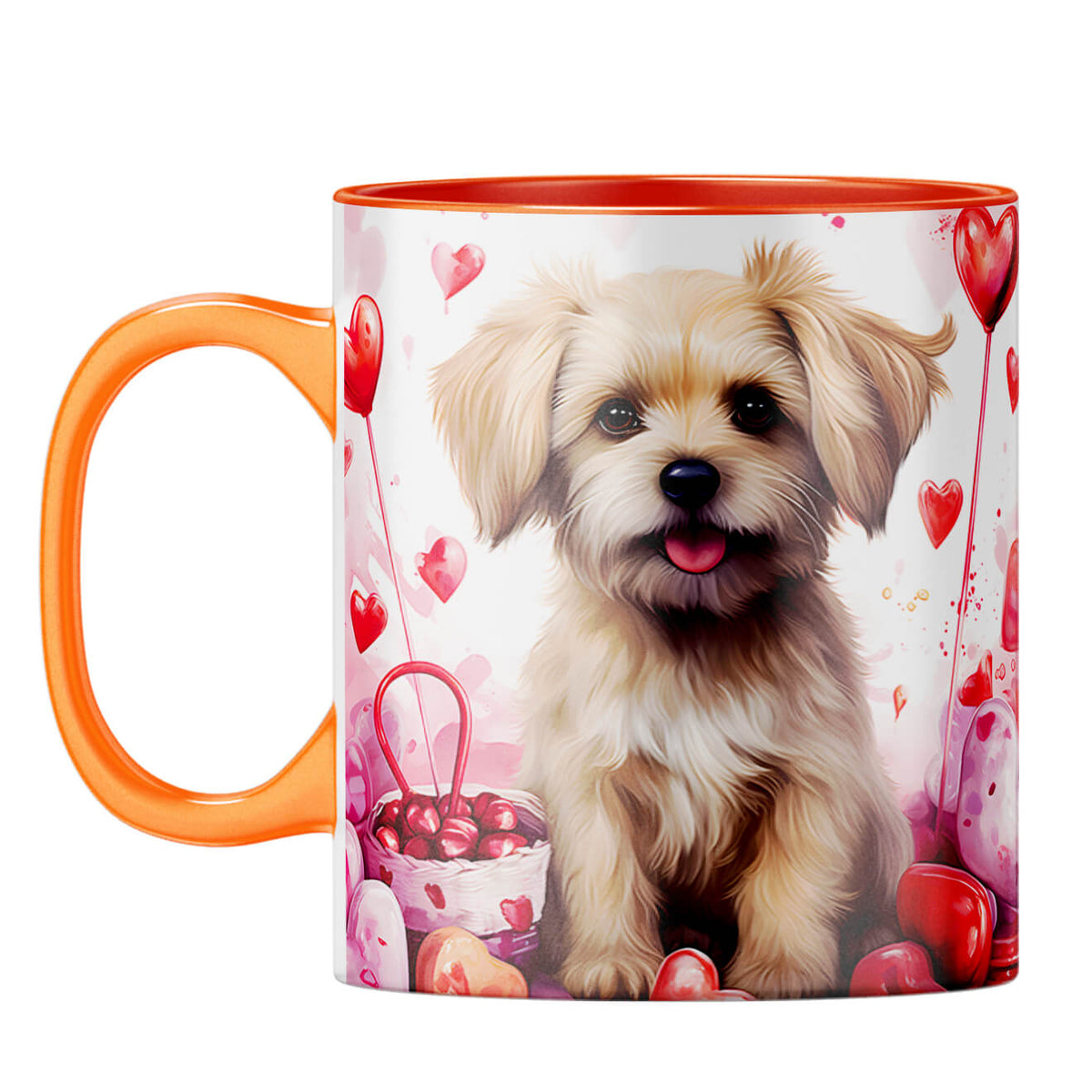 YuBingo Cute Puppy Affection Coffee Mug Orange