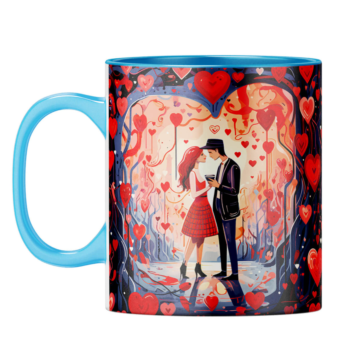 YuBingo Dashing Couple Dreams Coffee Mug Light Blue