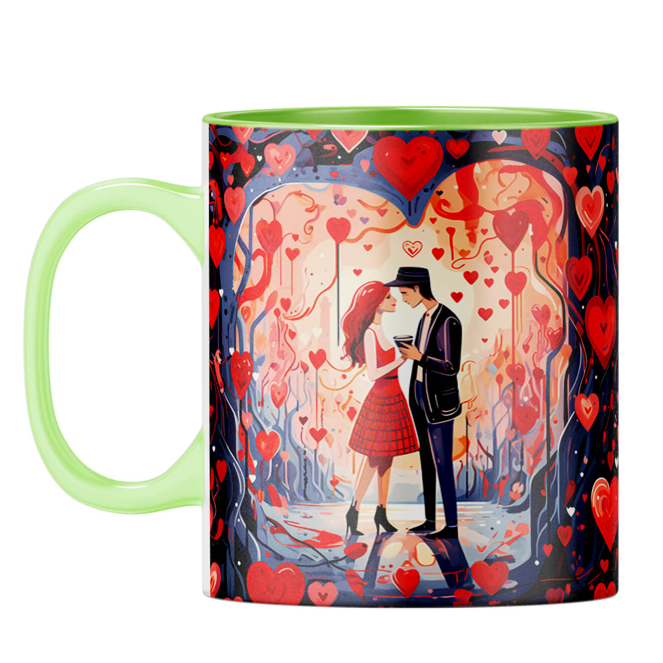 YuBingo Dashing Couple Dreams Coffee Mug Light Green
