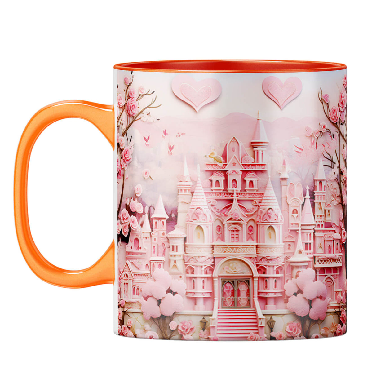 YuBingo Dream Castle in Pink Symphony Coffee Mug Orange