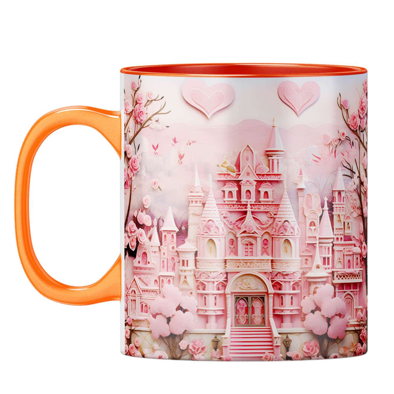 YuBingo Dream Castle in Pink Symphony Coffee Mug Orange