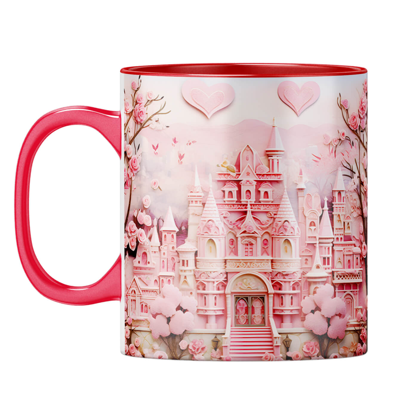 YuBingo Dream Castle in Pink Symphony Coffee Mug Red