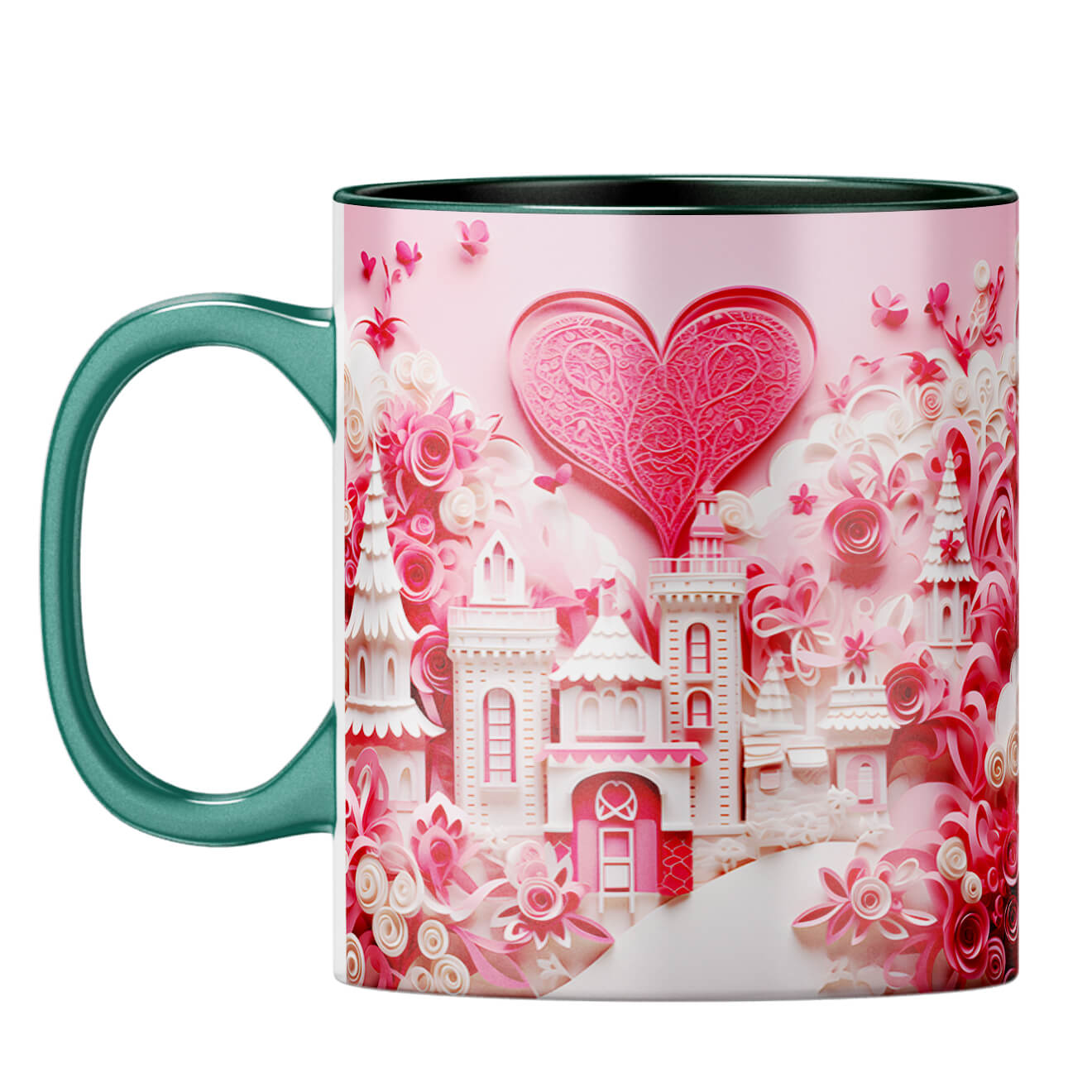 YuBingo Dream World Duet Coffee Mug Dark Green