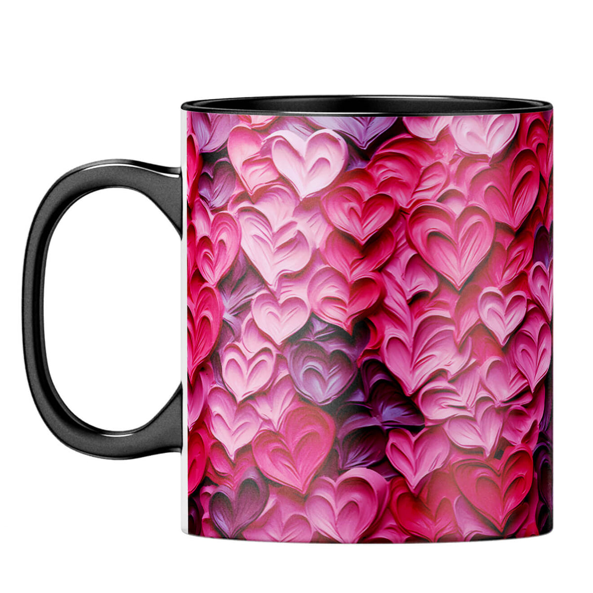 YuBingo Dreamy Hearts Serenade Coffee Mug Black