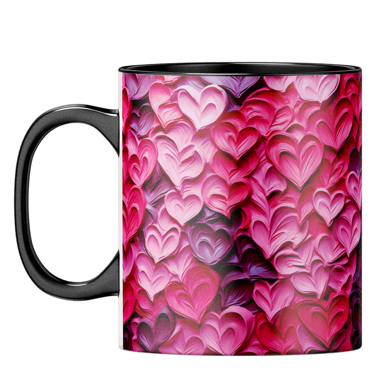 YuBingo Dreamy Hearts Serenade Coffee Mug Black