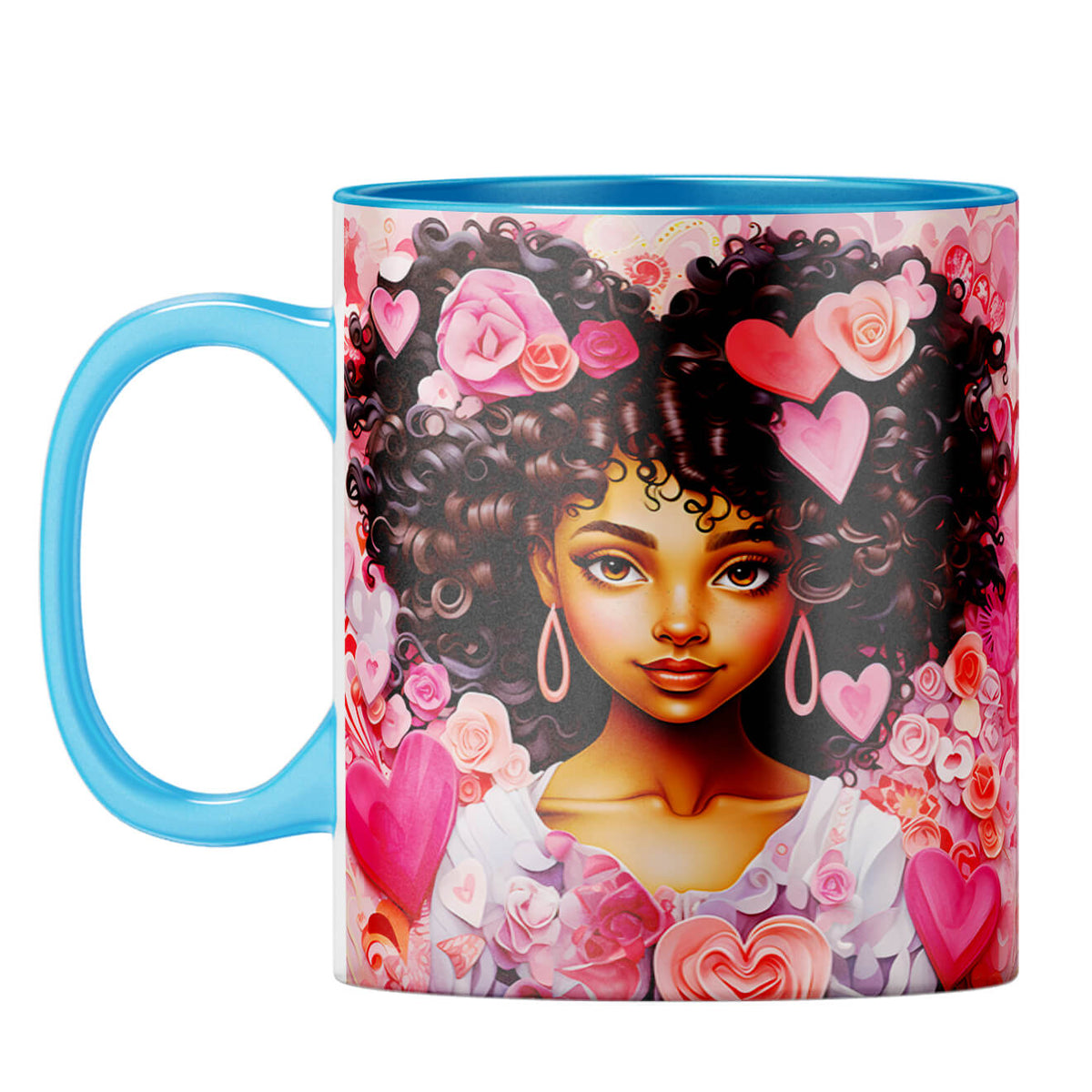 YuBingo Expressive Eyes Coffee Mug Light Blue