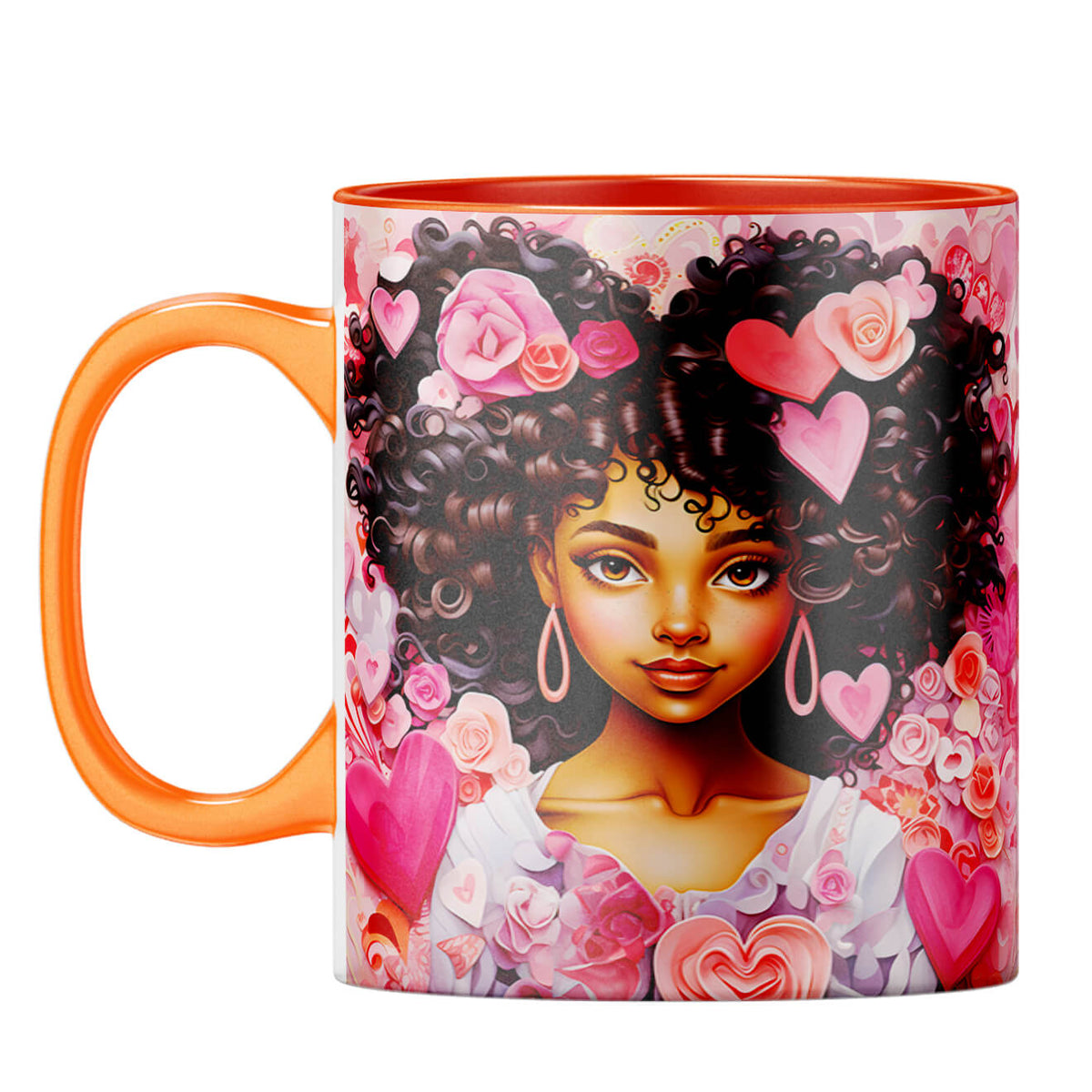 YuBingo Expressive Eyes Coffee Mug Orange