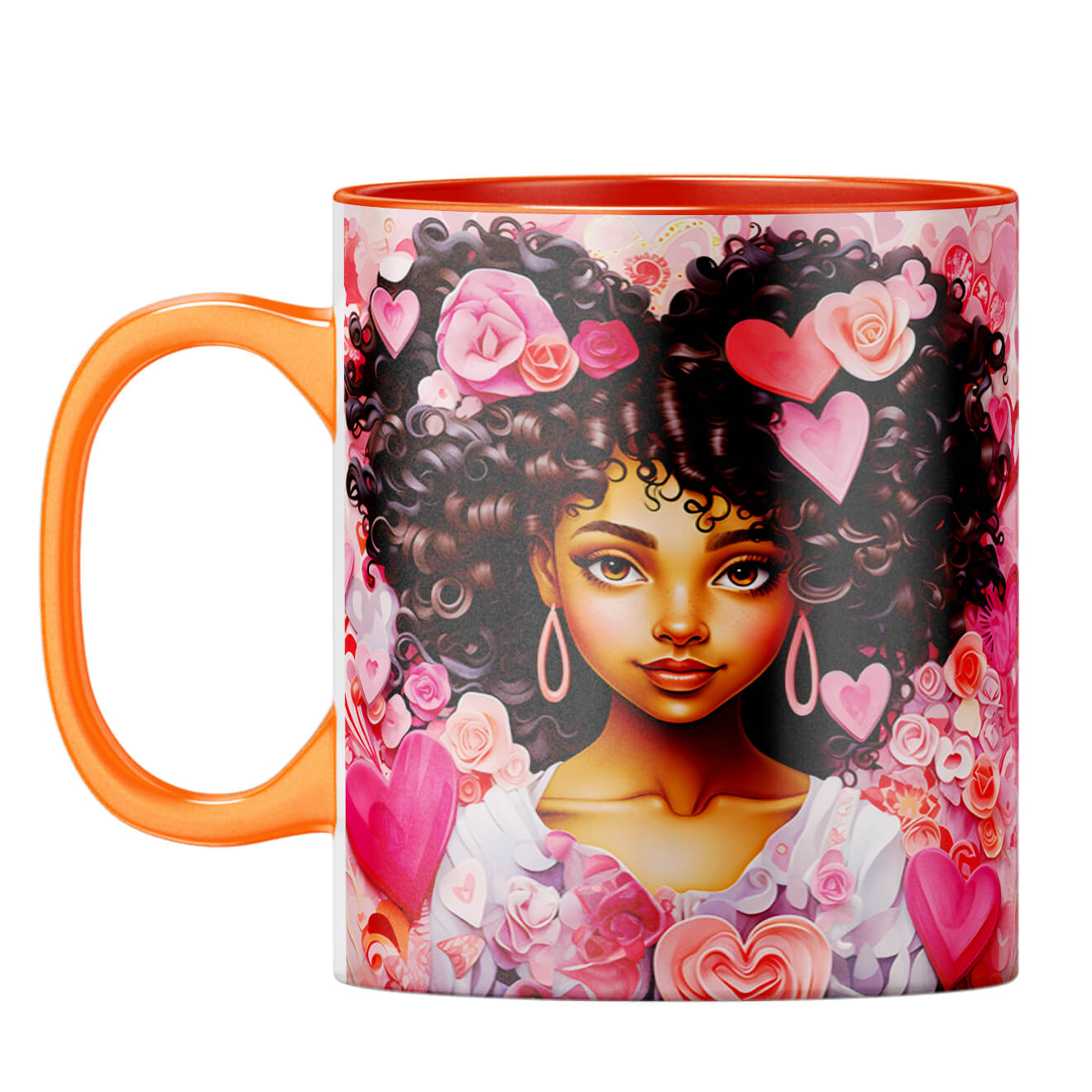YuBingo Expressive Eyes Coffee Mug Orange