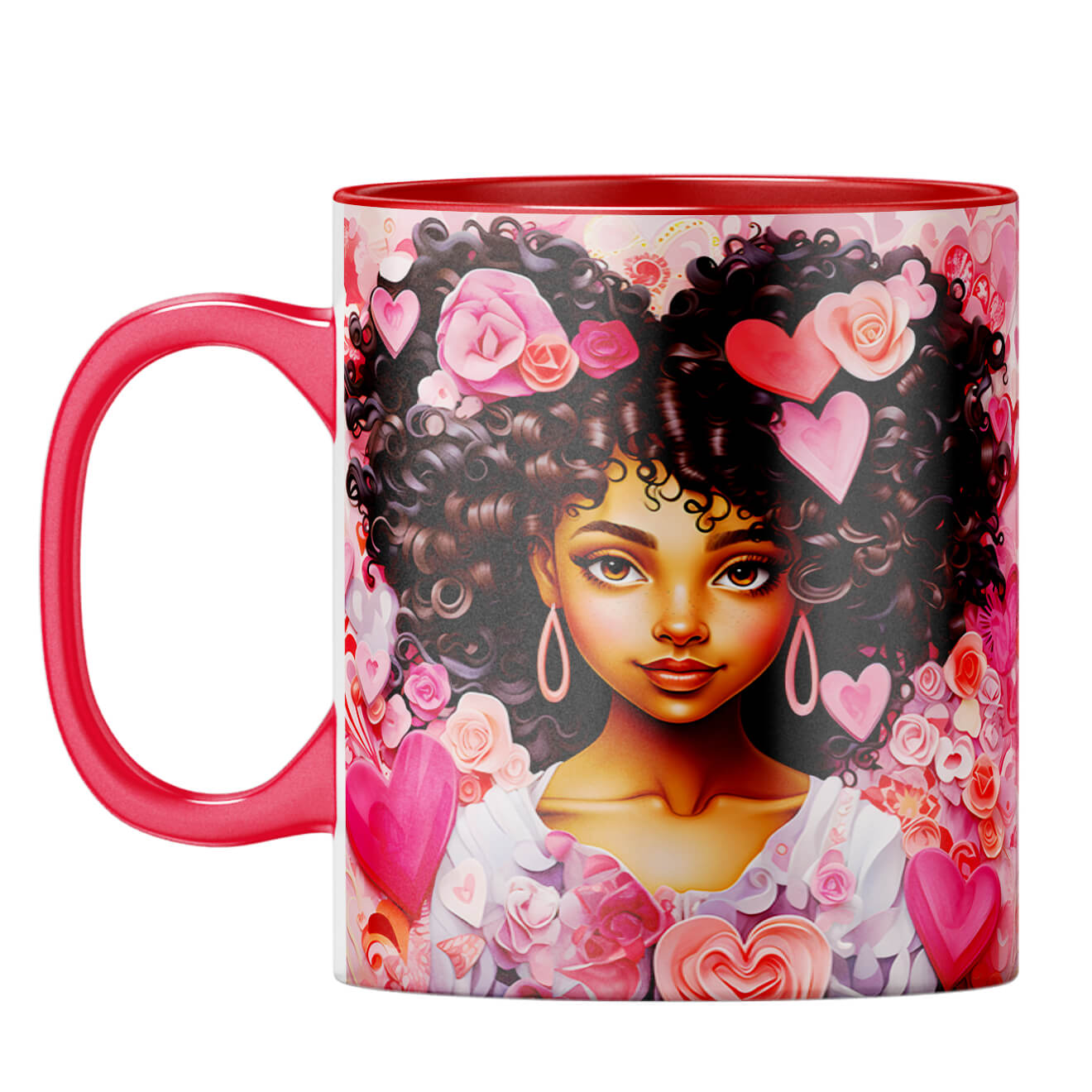 YuBingo Expressive Eyes Coffee Mug Red