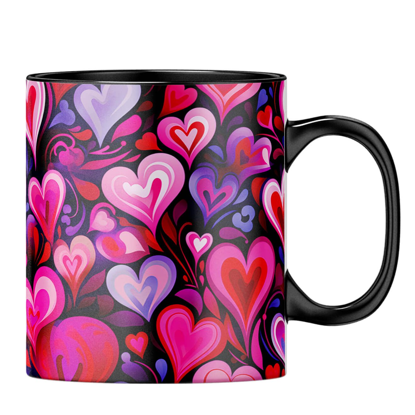 YuBingo Expressive Hearts Harmony Coffee MugB-Black