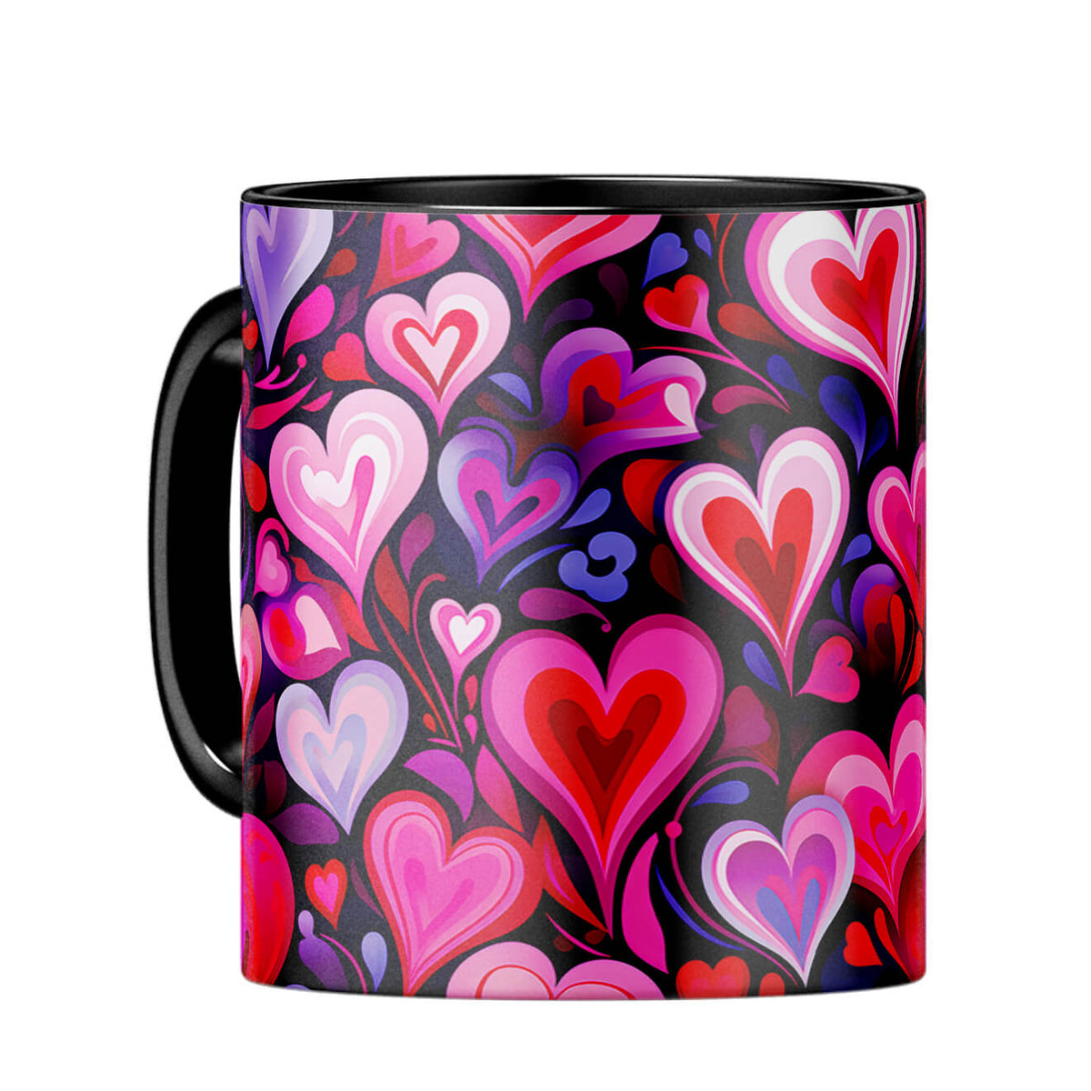 YuBingo Expressive Hearts Harmony Coffee MugC-Black