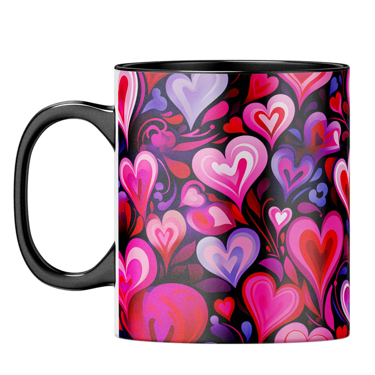 YuBingo Expressive Hearts Harmony Coffee Mug Black