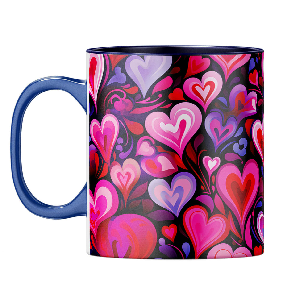 YuBingo Expressive Hearts Harmony Coffee Mug Dark Blue