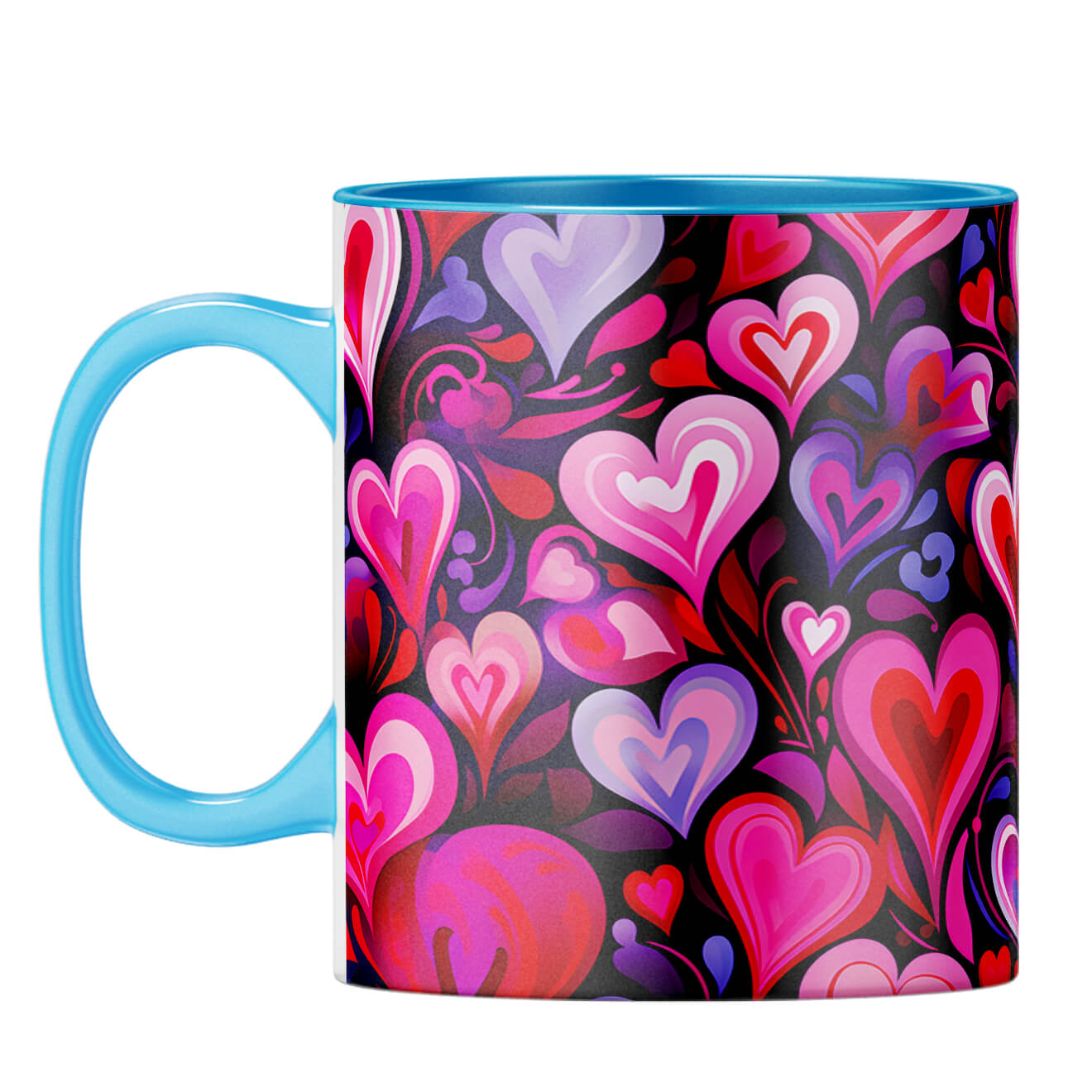 YuBingo Expressive Hearts Harmony Coffee Mug Light Blue