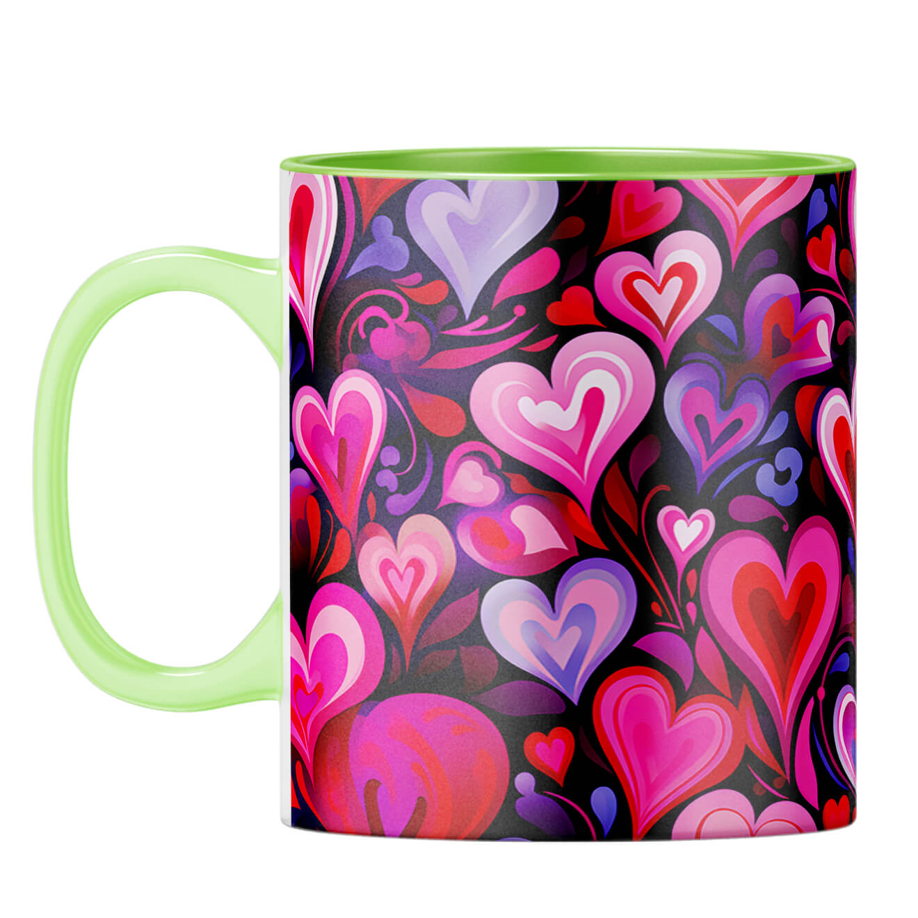 YuBingo Expressive Hearts Harmony Coffee Mug Light Green
