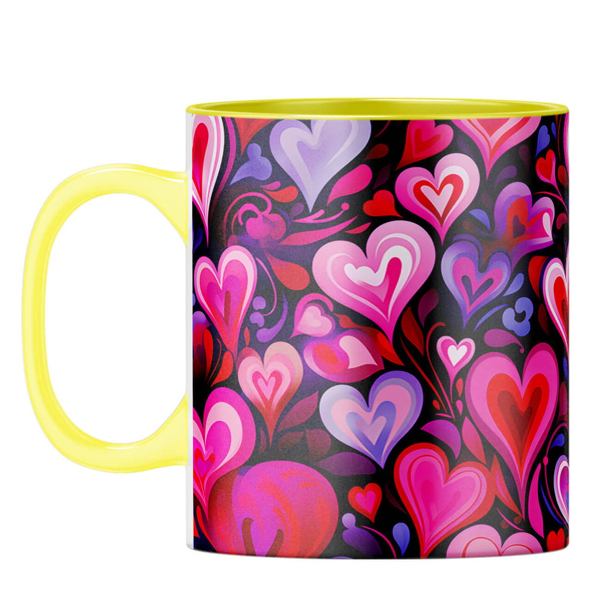 YuBingo Expressive Hearts Harmony Coffee Mug Yellow