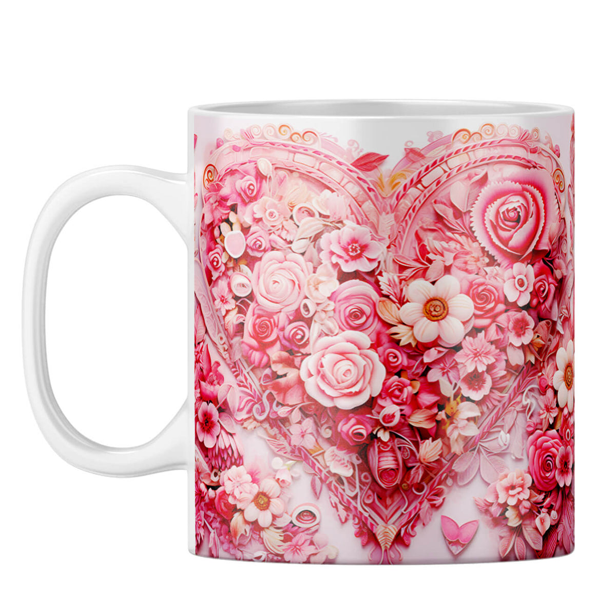YuBingo Floral Love Coffee Mug White