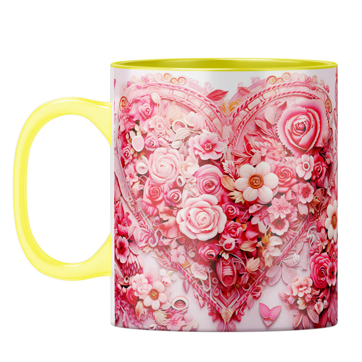 YuBingo Floral Love Coffee Mug Yellow