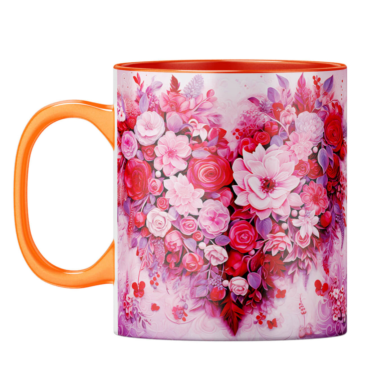 YuBingo Flowers and More Melody Coffee Mug Orange