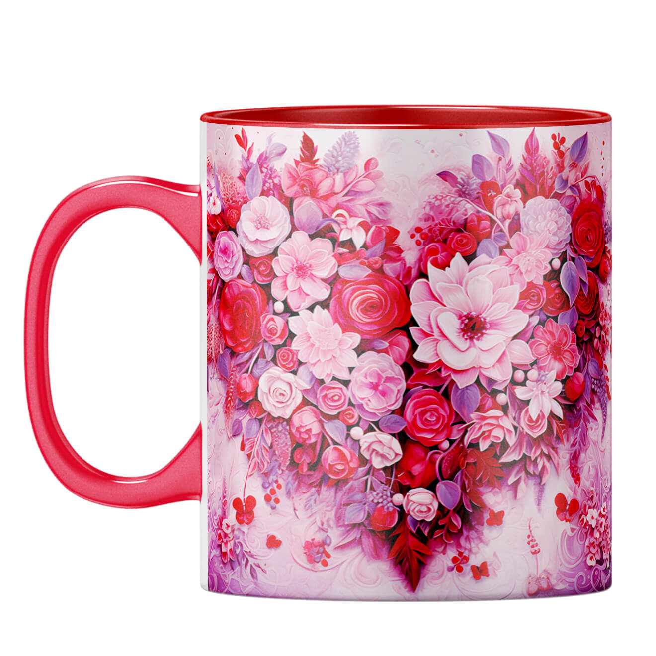 YuBingo Flowers and More Melody Coffee Mug Red