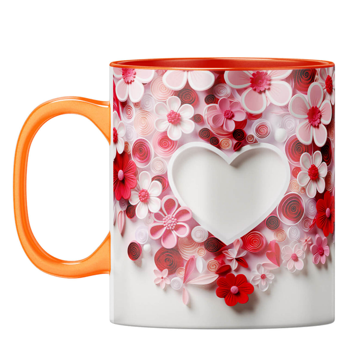 YuBingo Flowery Heart Symphony Coffee Mug Orange