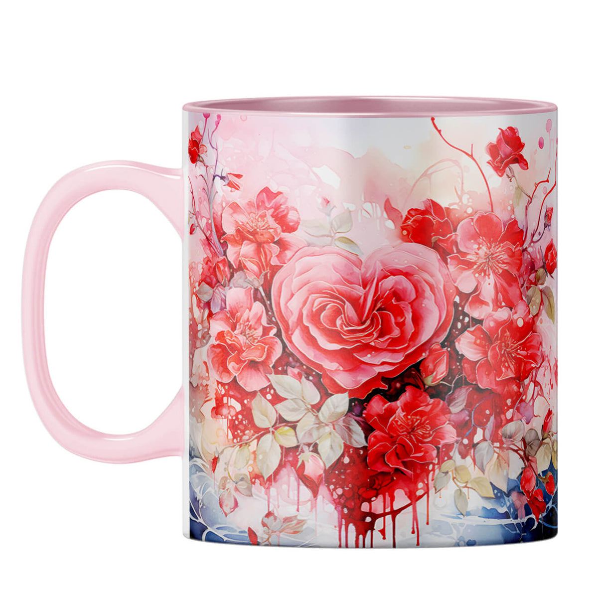 YuBingo Flowery Hearts Elegance Coffee Mug Pink