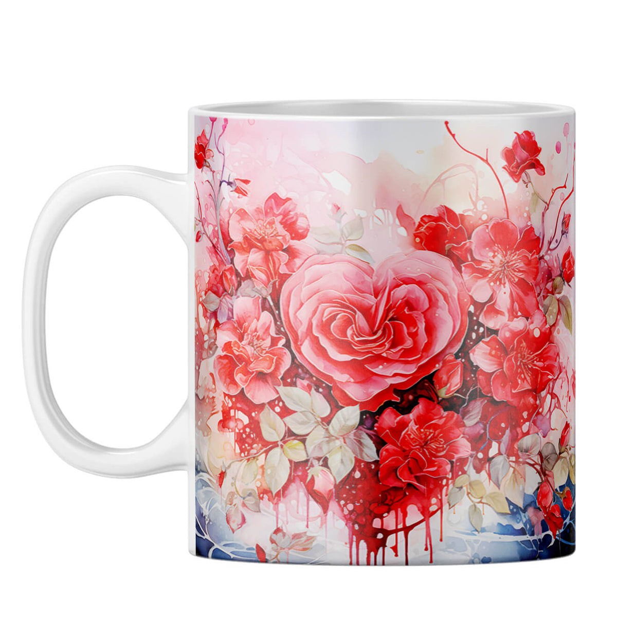 YuBingo Flowery Hearts Elegance Coffee Mug White