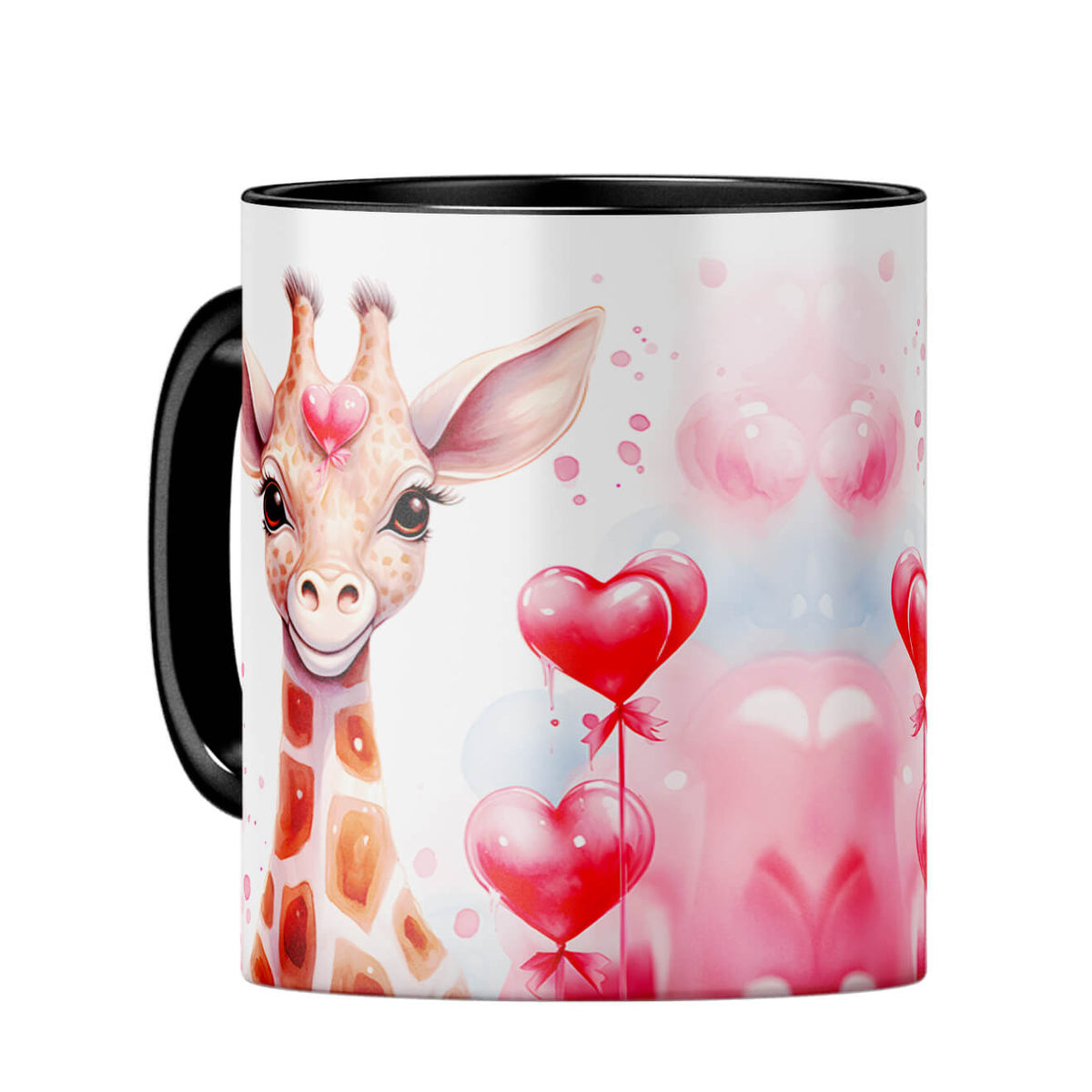 YuBingo Giraffe Heart Whispers Coffee MugC-Black