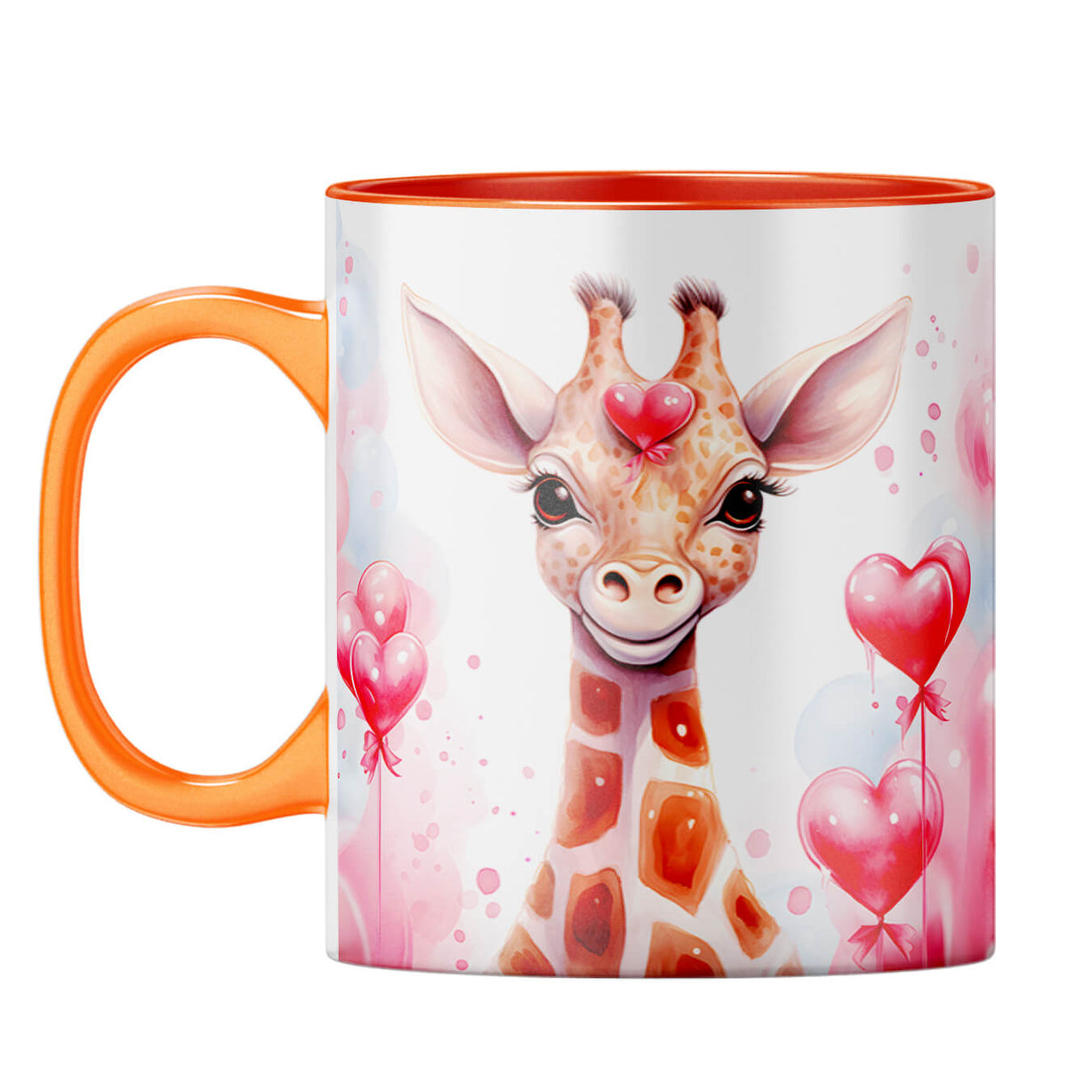 YuBingo Giraffe Heart Whispers Coffee Mug Orange