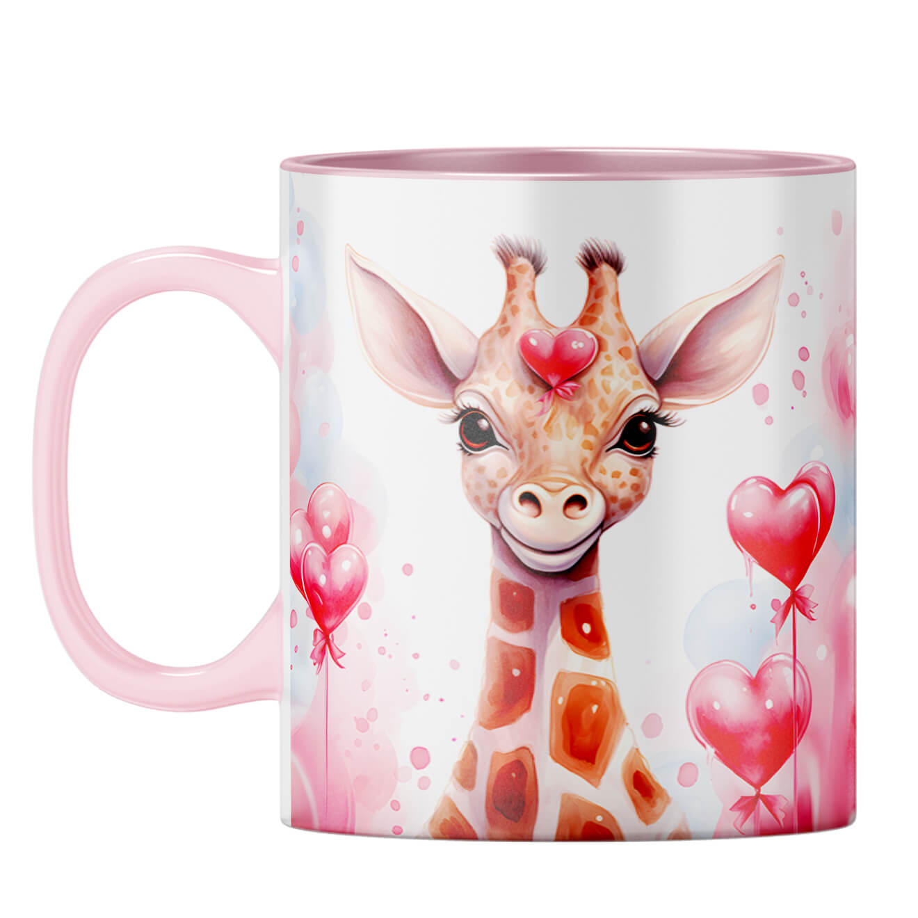 YuBingo Giraffe Heart Whispers Coffee Mug Pink