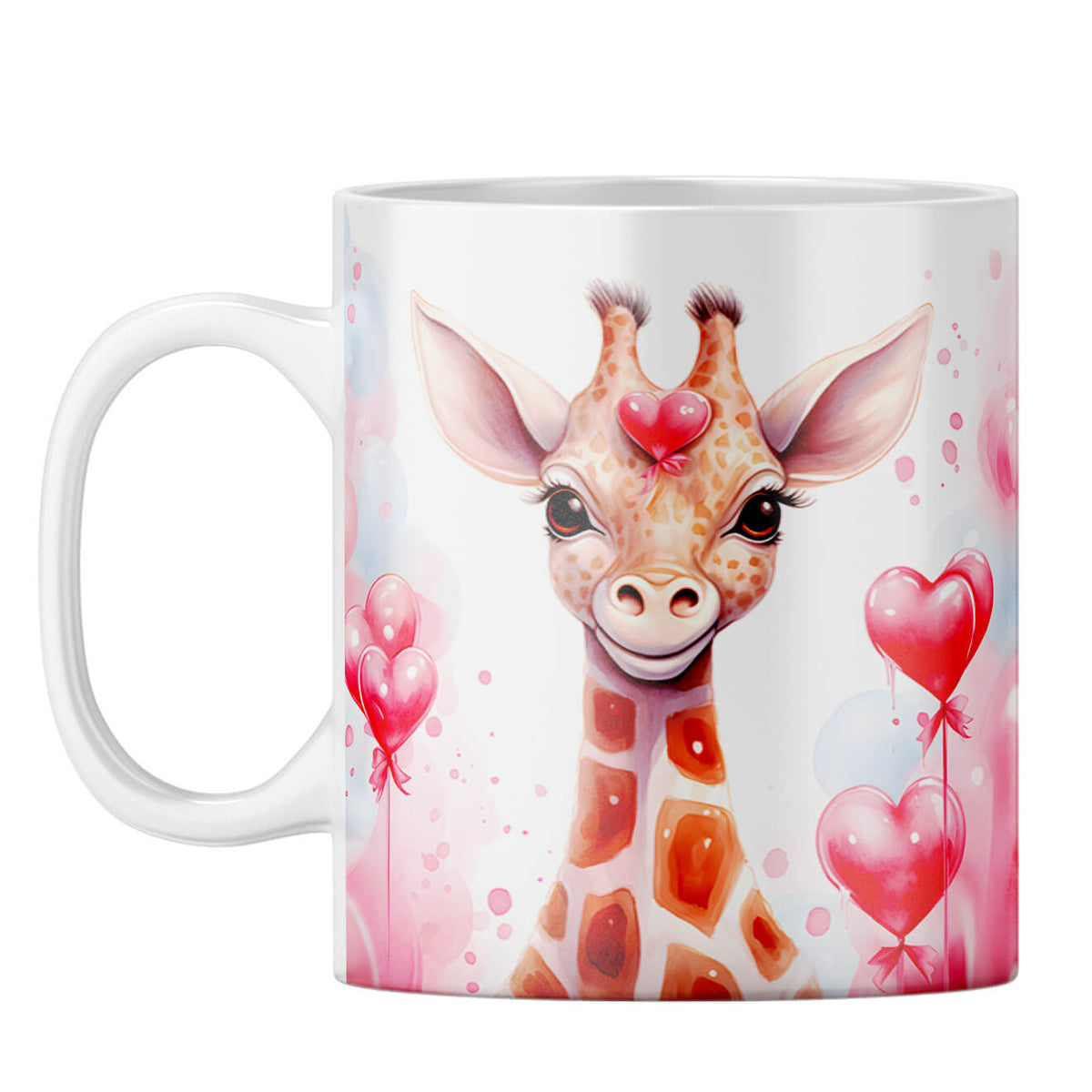 YuBingo Giraffe Heart Whispers Coffee Mug White