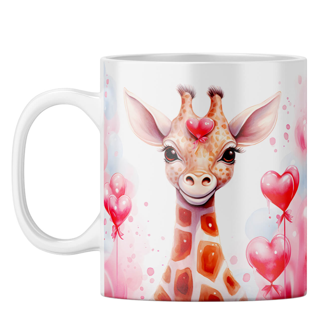YuBingo Giraffe Heart Whispers Coffee Mug White