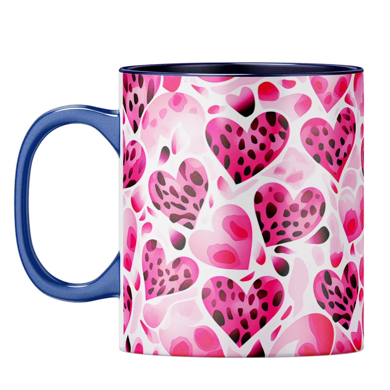 YuBingo Heart Pattern Symphony Coffee Mug Dark Blue