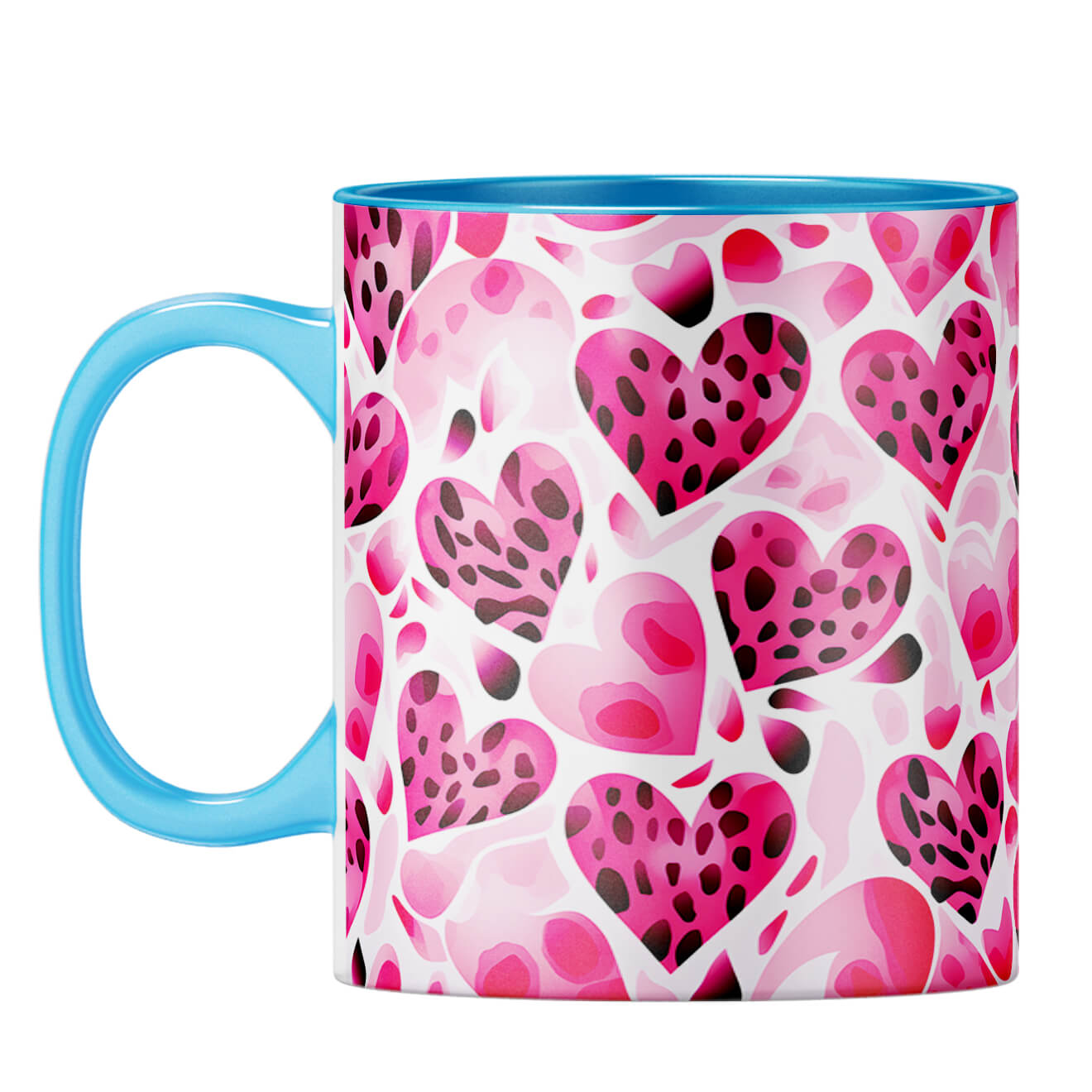 YuBingo Heart Pattern Symphony Coffee Mug Light Blue