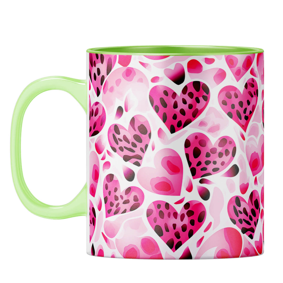 YuBingo Heart Pattern Symphony Coffee Mug Light Green