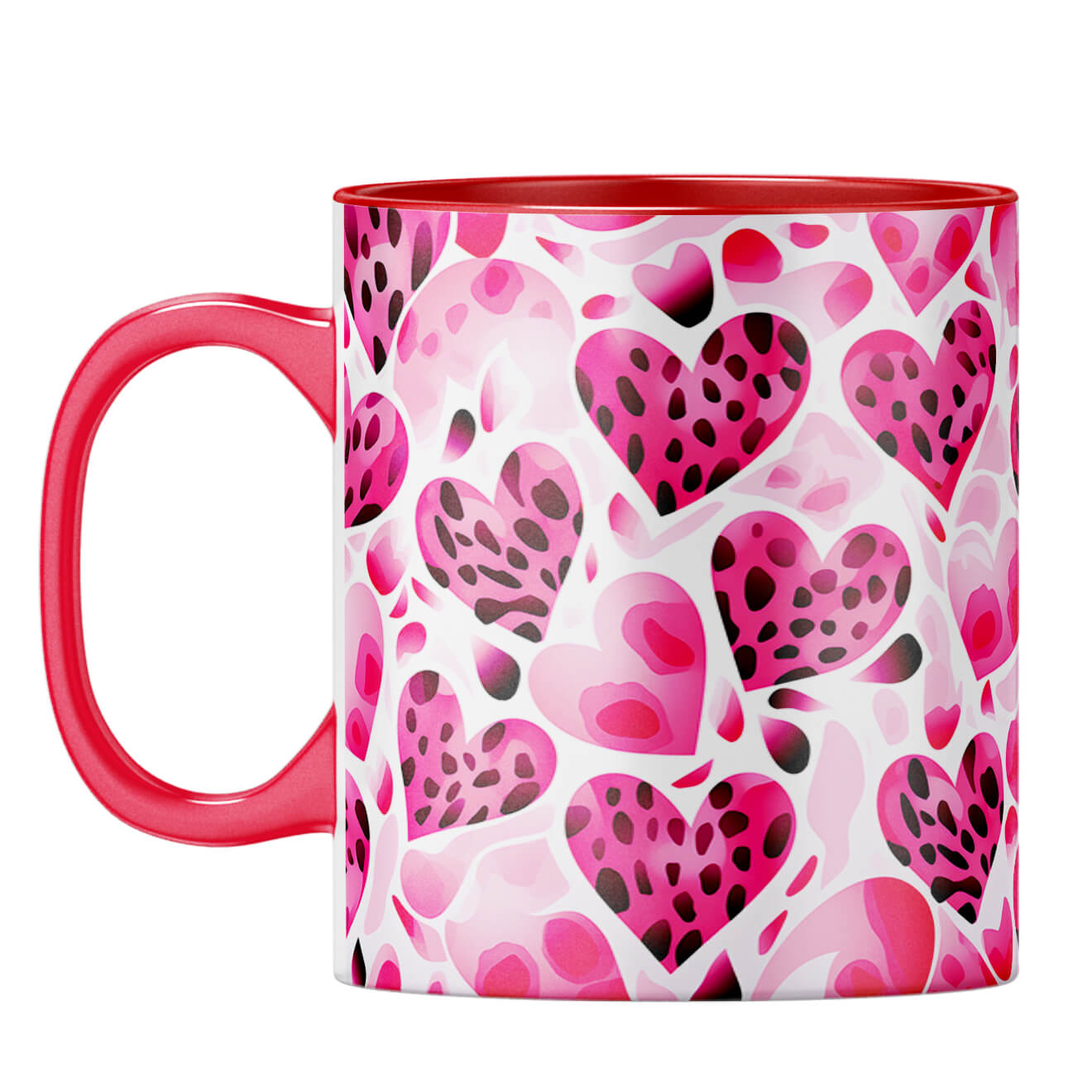YuBingo Heart Pattern Symphony Coffee Mug Red