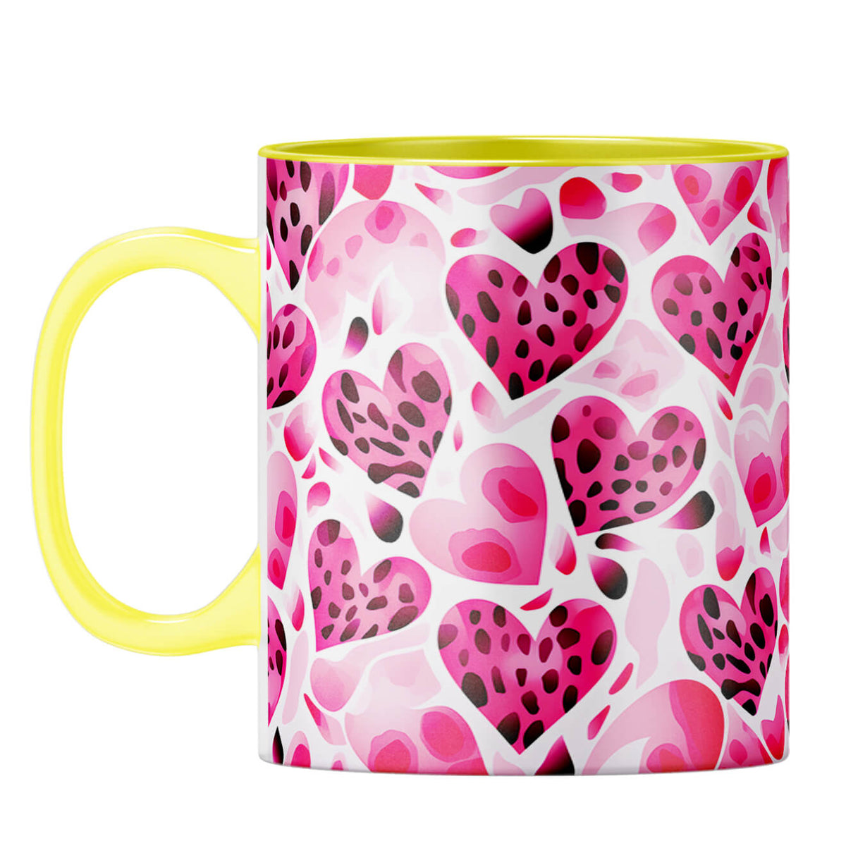 YuBingo Heart Pattern Symphony Coffee Mug Yellow