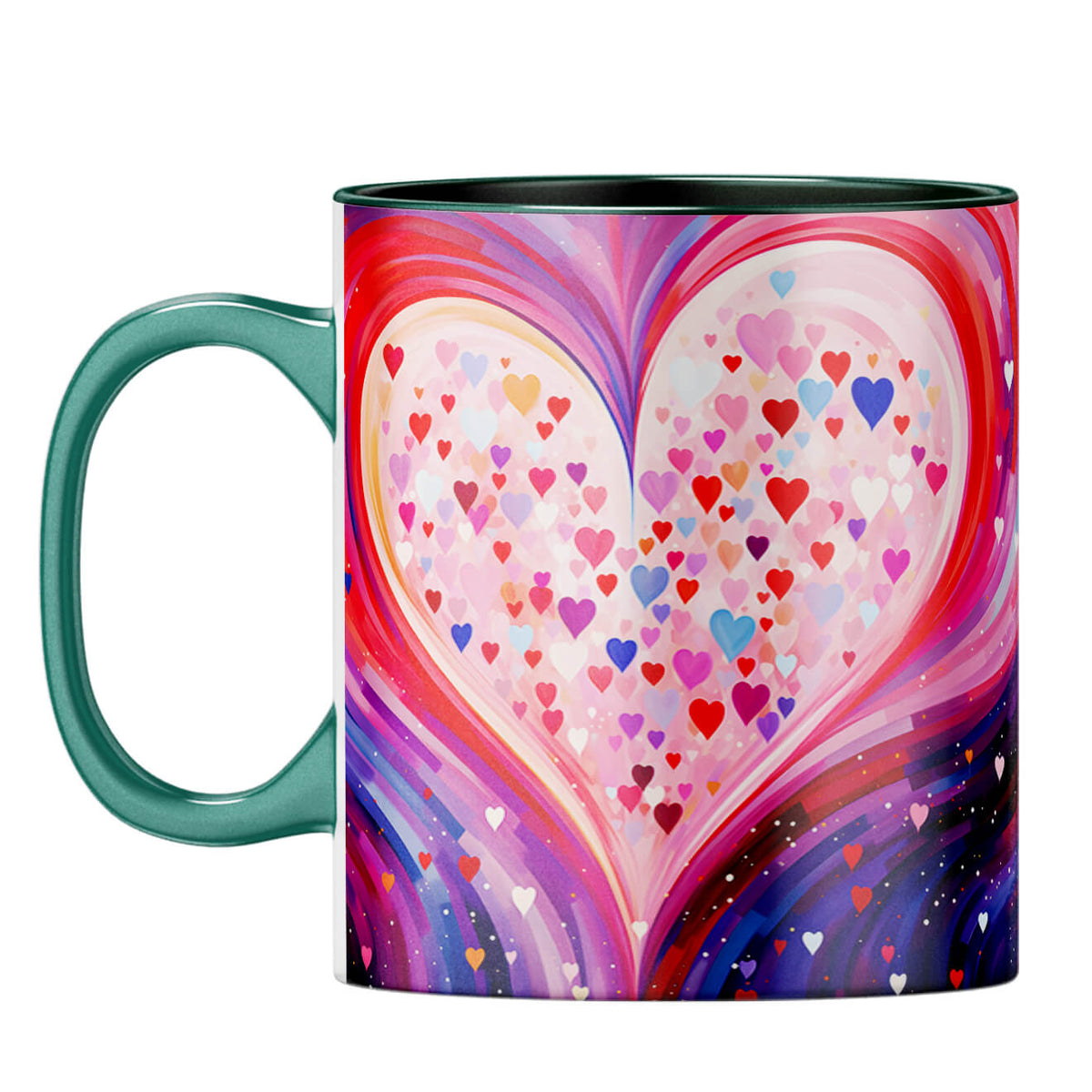 YuBingo Heart Symphony Coffee Mug Dark Green