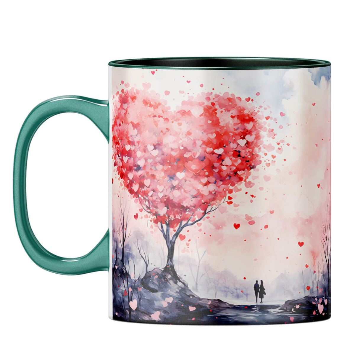 YuBingo Heart Tree Symphony Coffee Mug Dark Green