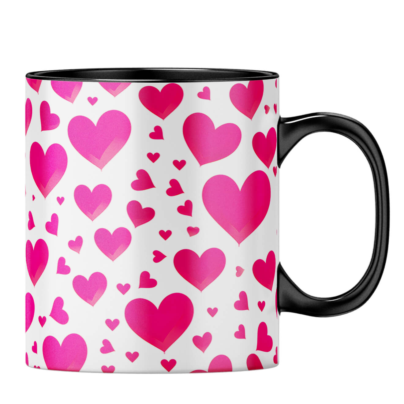 YuBingo Hearts & Hearts Melody Coffee MugB-Black