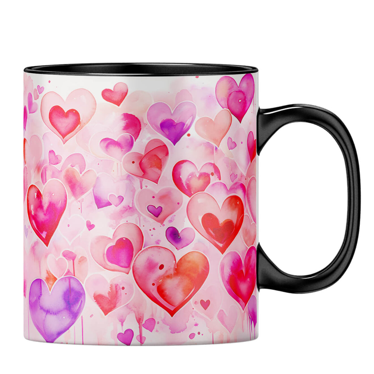 YuBingo Hearts and Hearts Melody Coffee MugB-Black